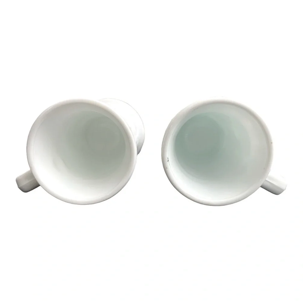 Set of 2 VTG White Milk Glass 6